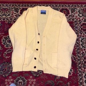 Mens Pendleton 100% Wool Cardigan Size Large